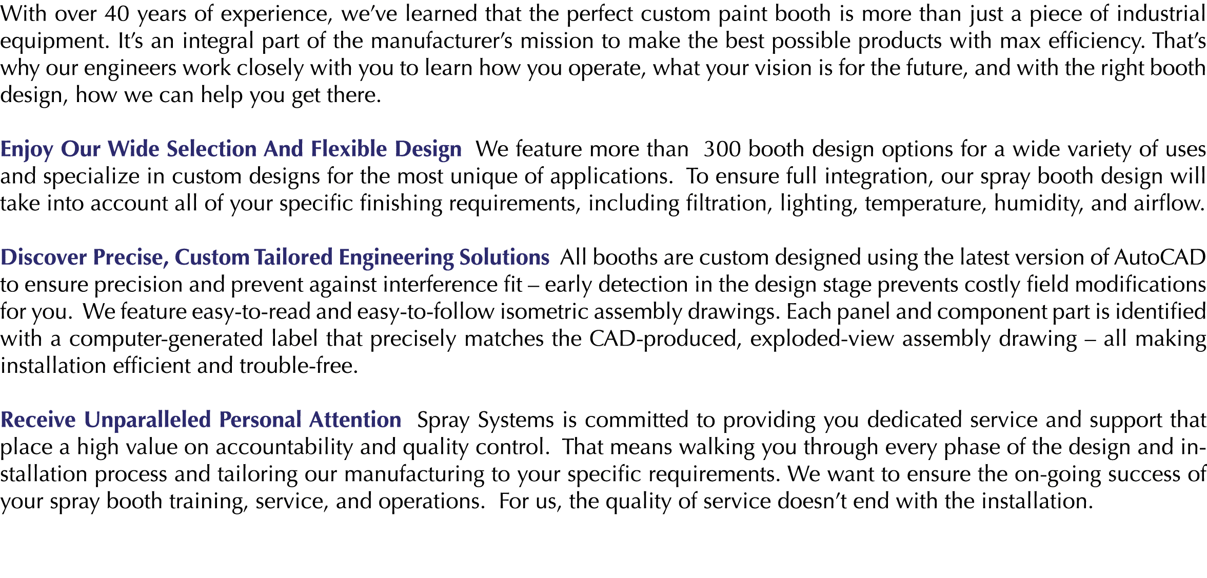 With over 40 years of experience, we ve learned that the perfect custom paint booth is more than just a piece of indu   