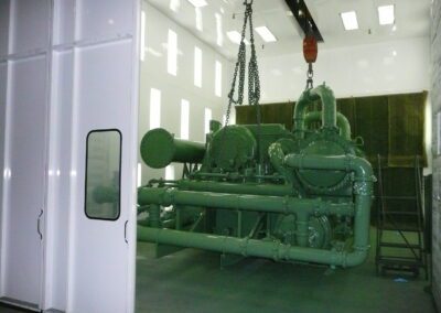 Large equipment paint booth