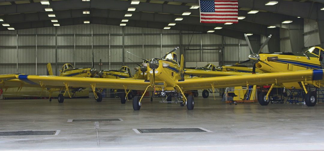 yellow air tractor aircraft