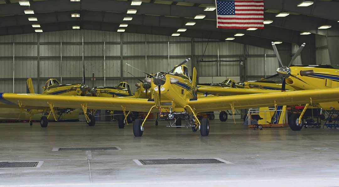 yellow air tractor aircraft